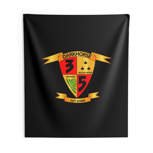 Indoor Wall Tapestries - USMC - 3rd Battalion, 5th Marines - Dark Horse wo Txt