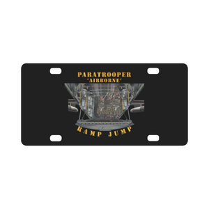 Army - Paratrooper - Airborne - Ramp Jump Classic License Plate