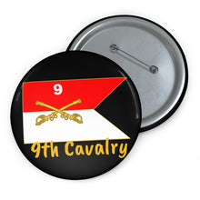 Load image into Gallery viewer, Custom Pin Buttons - 9th Cavalry Regiment
