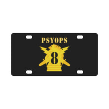 Load image into Gallery viewer, Army - PSYOPS w Branch Insignia - 8th Battalion Numeral - Line X 300 - Hat Classic License Plate
