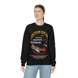 Unisex Heavy Blend Crewneck Sweatshirt - Army - AAC - 332nd Fighter Group - Red Tails - Protect Force