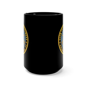 Black Mug 15oz - Army - 25th Infantry Regiment - Jackson Barracks, LA - Buffalo Soldiers w Inf Branch