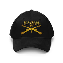 Load image into Gallery viewer, Unisex Twill Hat - 1st Battalion, 41st Infantry - Direct to Garment (DTG) - Printed
