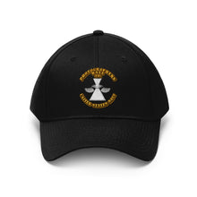 Load image into Gallery viewer, Unisex Twill Hat - Navy - Rate - Photographers Mate - Direct to Garment (DTG) - Printed
