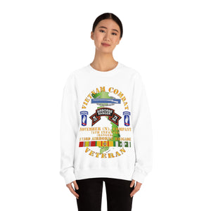 Unisex Heavy Blend Crewneck Sweatshirt - Army - Vietnam Combat Vet - N Co 75th Infantry (Ranger) - 173rd Airborne Bde SSI