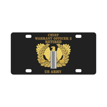 Load image into Gallery viewer, Army - Emblem - Warrant Officer 5 - CW5 w Eagle - Retired Classic License Plate
