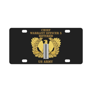 Army - Emblem - Warrant Officer 5 - CW5 w Eagle - Retired Classic License Plate