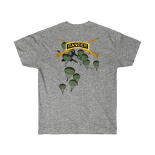 Load image into Gallery viewer, Unisex Ultra Cotton Tee - Airborne Ranger with Crest - Airborne Infantry - Mass Tactical Airborne Operation with Ranger Infantry Branch
