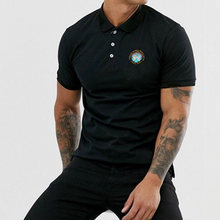 Load image into Gallery viewer, Custom Shirts Men&#39;s Black Classic Polo Shirt Offset Heat Transfer Print - Army - Landstuhl Regional Medical Center - Landstuhl Germany
