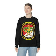 Load image into Gallery viewer, Unisex Heavy Blend Crewneck Sweatshirt - Army - 3rd Armored Cavalry Regiment DUI - Red White - Blood and Steel
