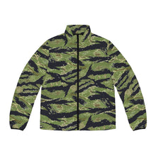 Load image into Gallery viewer, Men&#39;s Puffer Jacket (AOP) - Vietnam Military Tiger Stripe Jungle Camouflage
