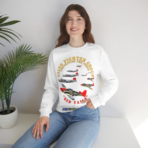 Unisex Heavy Blend Crewneck Sweatshirt - Army - AAC - 332nd Fighter Group - Red Tails - Protect Force