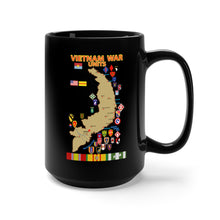 Load image into Gallery viewer, Black Mug 15oz - Map - Vietnam Units - 3 wo DS
