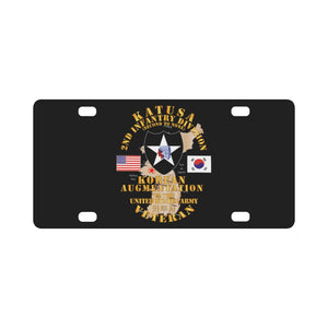 Army - KATUSA - 2nd ID w Korea Map Classic License Plate