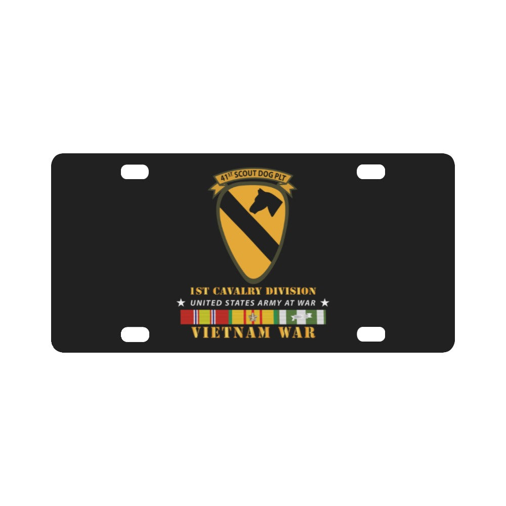 Army - 41st Scout Dog Platoon 1st Cav - VN SVC wo Top Classic License Plate