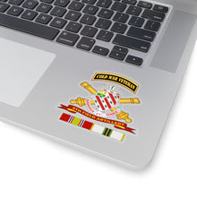 Load image into Gallery viewer, Kiss-Cut Stickers - Army - 8th Field Artillery w Br - Ribbon COLD WAR Vet Tab
