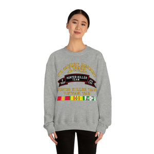 Unisex Heavy Blend Crewneck Sweatshirt - Army - F Troop, 4th Cavalry, Hunter Killer Team, Vietnam War with Vietnam Service Ribbons