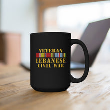 Load image into Gallery viewer, Black Mug 15oz - USMC - Veteran Lebanese Civil War w  EXP SVC
