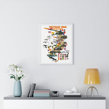 Load image into Gallery viewer, Premium Framed Vertical Poster - Map - Vietnam Units -with Wpns - Equipment
