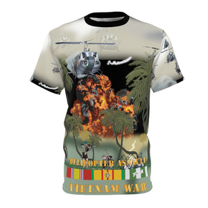 Unisex Cut & Sew Tee (AOP) - Helicopter Assault Against Viet Cong  - Vietnam War