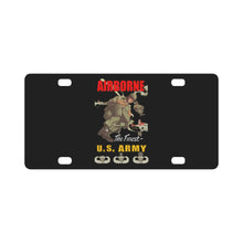 Load image into Gallery viewer, Army - Airborne Poster wi Backgrnd w BadgesV1 Classic License Plate
