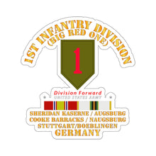 Load image into Gallery viewer, Kiss-Cut Stickers - Army - 1st Infantry Division Forward - Germany w COLD WAR SVC
