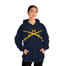 Load image into Gallery viewer, Unisex Heavy Blend Hooded Sweatshirt - Army - 24th Infantry Regiment Branch Wo Txt
