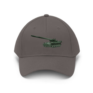 Twill Hat - Army - M107 - 175mm Gun without Text - Hat - Direct to Garment (DTG) - Printed