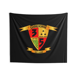 Indoor Wall Tapestries - USMC - 3rd Battalion, 5th Marines - Dark Horse wo Txt