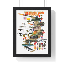 Load image into Gallery viewer, Premium Framed Vertical Poster - Map - Vietnam Units -with Wpns - Equipment
