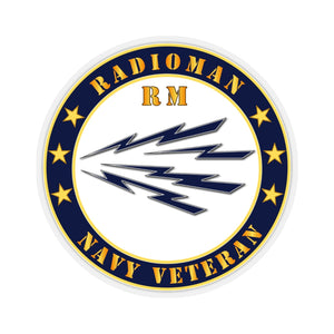 Kiss-Cut Stickers - Navy - Radioman - RM - Veteran