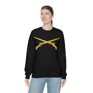 Unisex Heavy Blend Crewneck Sweatshirt - Army - Infantry Branch - Crossed Rifles