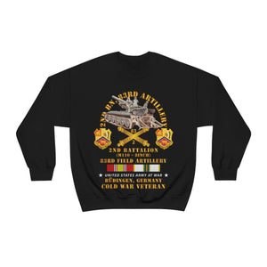 Unisex Heavy Blend Crewneck Sweatshirt - Army - 2nd Bn 83rd Artillery w M110 - Budingen Germany w COLD SVC