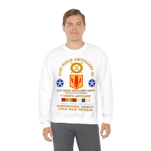 Unisex Heavy Blend Crewneck Sweatshirt - Army - 41st FA Group - Babenhausen, Germany w COLD SVC