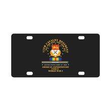 Load image into Gallery viewer, Army - 15th Cavalry Regiment - All for One - AEF w SVC WWI Classic License Plate
