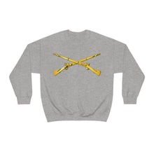 Load image into Gallery viewer, Unisex Heavy Blend Crewneck Sweatshirt - Army - Infantry Branch - Crossed Rifles
