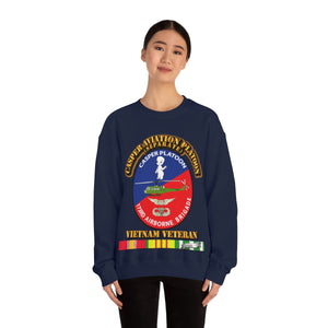 Unisex Heavy Blend Crewneck Sweatshirt - Army - Casper Aviation Platoon - Vietnam Veteran - w Txt