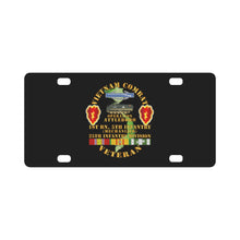 Load image into Gallery viewer, Army - Vietnam Combat Vet w 1st Bn 5th Inf - 25th Inf Div - Operation Attleboro w VN SVC Classic License Plate
