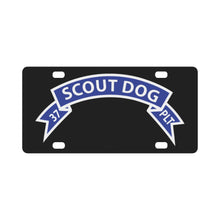 Load image into Gallery viewer, Army - 37th Scout Dog Platoon Tab Classic License Plate
