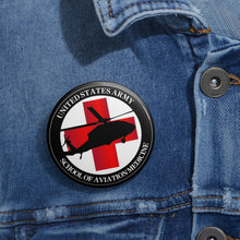 Load image into Gallery viewer, Custom Pin Buttons - Army MEDEVAC Critical Care Flight Paramedics V1
