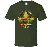 Load image into Gallery viewer, Army - Vietnam Combat Vet - Transportation Corps  W Vn Svc X 300 T Shirt
