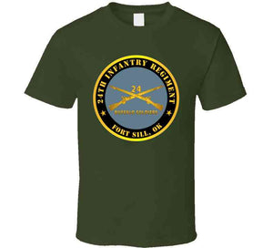 Indoor Wall Tapestries - Army - 24th Infantry Regiment - Fort Sill, Ok - Buffalo Soldiers W Inf Branch Long Sleeve T Shirt