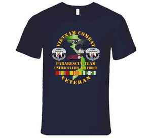 Usaf - Vietnam Combat Veteran W Pararescue Huskie T Shirt