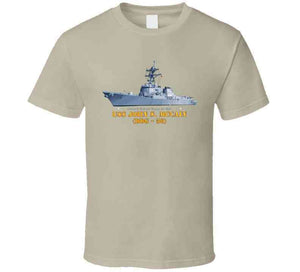 Navy - Destroyer - Uss John S Mccain -  Ship On Top Txt T Shirt