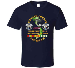 Usaf - Vietnam Combat Veteran W Pararescue Huskie T Shirt