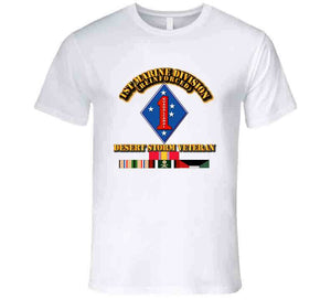 USMC - 1st Marine Division, Desert Storm Veteran - T Shirt, Hoodie, and Premium
