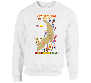 Map - Vietnam Units - 3 Wo Ds T Shirt