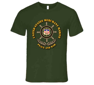 United States Merchant Marine, "Peace and War" with Color Shield - T Shirt, Premium and Hoodie