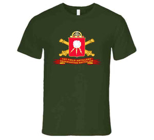 Army - 1st  Field Artillery Observation Battalion W Artillery Br - Ribbon X 300 T Shirt