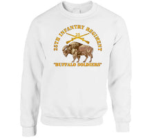 Load image into Gallery viewer, Army - 25th Infantry Regiment - Buffalo Soldiers W 25th Inf Branch Insignia T Shirt
